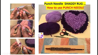 PUNCH NEEDLE Shaggy MAT - Use Punch Needle to make SHAGGY MAT