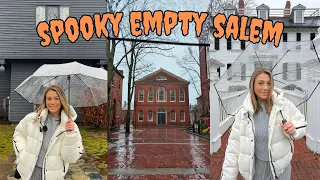 Visiting an EMPTY Rainy Salem Massachusetts!