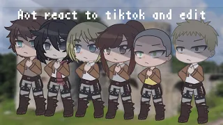 Aot react to tiktok and edit/атака титанов реакция/ Hasu no hana / part 1