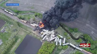 Officials give update on Sibley train derailment