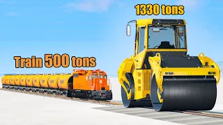 Stop the Train of 500 Tons - Beamng drive