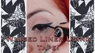 EASY! Vintage Winged Eyeliner Tutorial Using Tape! by CHERRY DOLLFACE