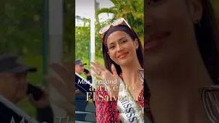 Anntonia Porsild Arrives to El Salvador #missuniverse #missuniverse2023 #thailand #shorts #thailand