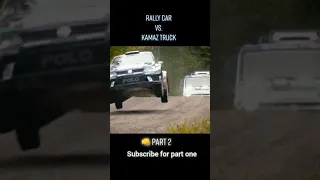 Rally car vs kamaz truck😲 #dragracing #truck #WRC #volkswagen #viral #offroad  #fyp #truck #cars