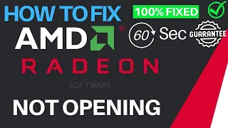 AMD Radeon software not opening