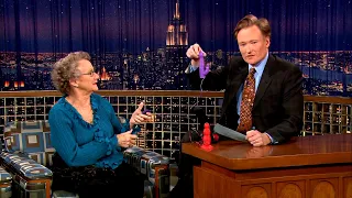 Sue Johanson Teaches Conan & Ray Romano About Sex Toys - "Late Night With Conan O'Brien"