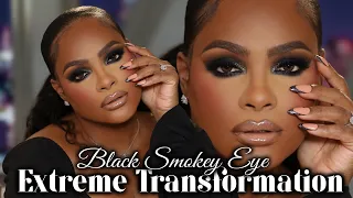 How To: 2022 BLACK SMOKEY EYE WIT A POP OF GLITTER - Makeup Tutorial - @SavannahSylver