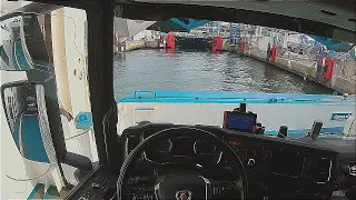 Helsingør  DK - Helsingborg SE Ferry POV Driving Scania R450