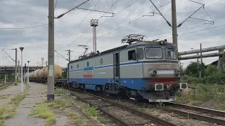 EA 893 cu un tren de marfa CFR Marfa cu vagoane butelii din Ucraina de la Buzau pentru Giurgiu Nord