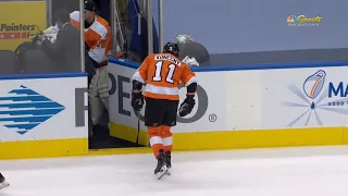 Travis Konecny Leaves Game After Blocking Shot