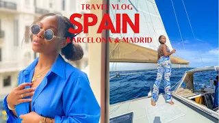 Spain Luxury Travel Vlog| Sailing in Barcelona & Money Heist Shoot in Madrid| Travel Influencer Trip