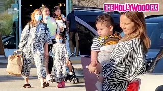 Catherine Paiz McBroom & The ACE Family Go Grocery Shopping In Matching Zebra Skin Outfits 3.5.21