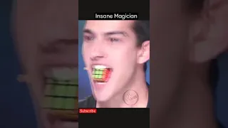 Rubic Cube Solved inside Mouth Insane Magician #magic #insane #attitude #shorts