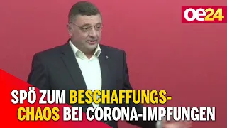 Pressekonferenz: SPÖ zum Beschaffungschaos bei Corona-Impfungen