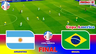 ARGENTINA vs BRAZIL - FINAL | COPA AMERICA 2024 | Full Match & All Goals | eFootball PES Gameplay