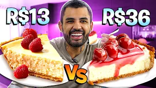 CHEESECAKE DE 13 REAIS VS CHEESECAKE DE 36 REAIS - VOCÊ PREFERE QUAL?