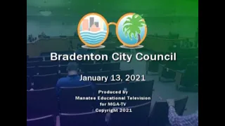 Bradenton City Council Meeting, January 13, 2021