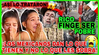 RICO FINGE ser MENDIGO y PONE a PRUEBA a los MEXICANOS🇲🇽¡Estos GESTOS SÓLO los hacen los MEXICANOS😭!