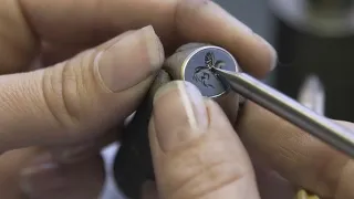 Making a Signet Ring with Engraved Gemstone | Intaglio of Blue Layered Onyx and 18kt White Gold Ring