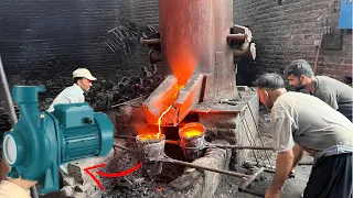 incredible Secrets of Making the Largest Water Pump! Casting Process Revealed electric motor factory