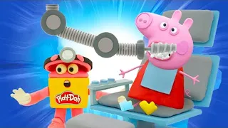 Peppa Pig's Dentist Visit 🦷Kids Animation | Play-Doh Videos | The Play-Doh Show ⭐️