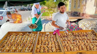 Chitir - Chitir Samosa | Cooking Crispy Vegetable Samosa | Famous Uzbek Street Food