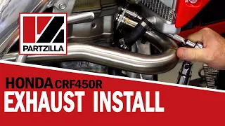 Honda CRF450 Pro Circuit Exhaust Pipe Installation | Honda CRF450-R Rebuild Part 13 | Partzilla.com