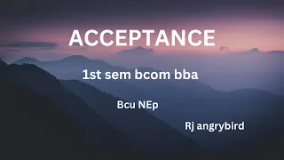 ACCEPTANCE B.COM BBA ENGLISH KANNADA EXPAILNATION