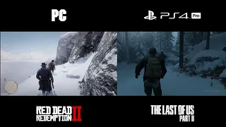 The Last of Us 2 vs Red Dead Redemption 2 Graphics Comparison | PC vs PS4 Pro