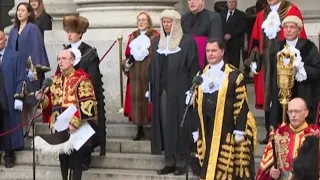 Singing of 'God Save the King' after Charles III proclaimed King