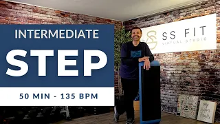 Step workout  - Intermediate Step Aerobics with Steve SanSoucie SS Fit Studio 135 bpm