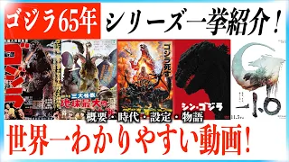 【超まとめ】ゴジラシリーズ65年以上が1時間で繋がる動画【ゴジラ-1.0予習】