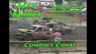 May Mania 2024 Vermont State Championship Demolition Derby Semi-Stock Compact Consi (4K UHD)