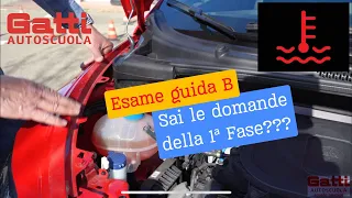 Esame di guida patente B. Domande della prima fase.