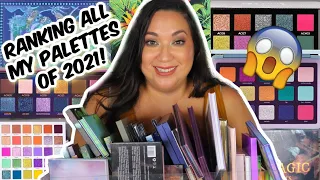 RANKING ALL 64 EYESHADOW PALETTES I TRIED IN 2021! FROM WORST TO BEST!