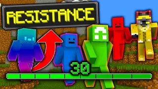 Minecraft Manhunt, But XP Gives Me Resistance...