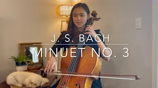Minuet No.  3 (Cello Play Along) | Suzuki Cello Book 3
