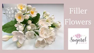 Gum paste filler flowers  زهور صغيرة من عجينة السكر الغم بيست