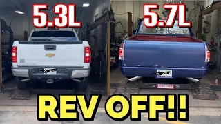 REV OFF! Chevy Silverado 5.7L V8 Vs Chevy Silverado 5.3L V8!