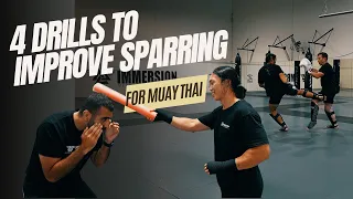 4 Drills for BEGINNERS to IMPROVE SPARRING in MUAY THAI