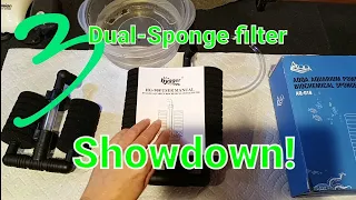 3 dual-sponge filters showdown! comparison, demonstration and review!