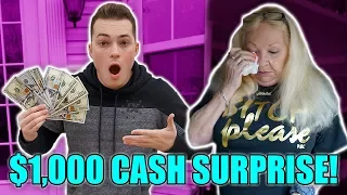 SURPRISING GRANDMOM WITH $1,000 CASH TO BUY WHATEVER SHE WANTS!