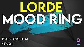 Lorde - Mood Ring - Karaoke Instrumental