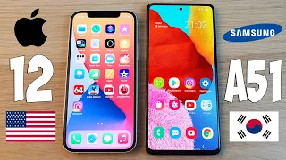 SAMSUNG GALAXY A51 VS IPHONE 12 - АЙФОН ДОРОЖЕ В 4 РАЗА, НО САМСУНГ ТОЖЕ НЕПЛОХ! ПОЛНОЕ СРАВНЕНИЕ