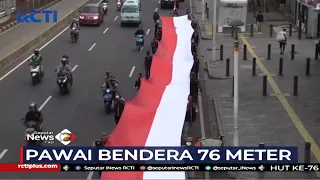 Semarakkan HUT RI, Puluhan Pemuda Pawai Bawa Bendera 76 Meter Sejauh 25 Kilometer #SIP 18/08