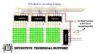 8*24 LED Matrix Scrolling Text Display Using Shift Resistor (74hc595) with Arduino UNO