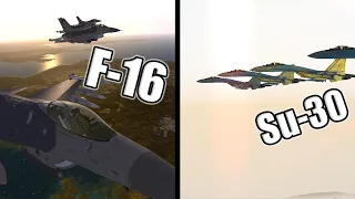 Falcon BMS PvP | F-16C blk40 Viper Defend Su-30 Flanker-G