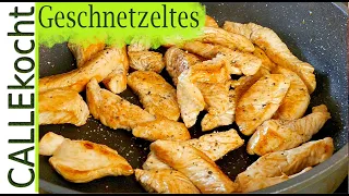 Putengeschnetzeltes in Champignon Rahmsoße - Schnelles leckeres Rezept