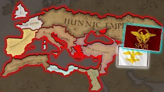 Balkanized Roman Empire & Huns Battle Royale - Hoi4 Timelapse