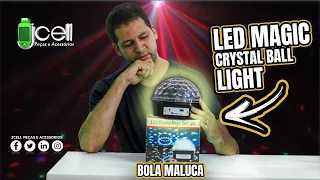 Led Crystal Magic Ball | A Famosa Bola Maluca Iluminação para Festas e Caixa de Som Bluetooth.